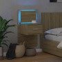 Wall-mounted bedside table with LED lights Sonoma oak by , Nightstands - Ref: Foro24-848161, Price: 64,86 €, Discount: %