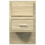 Wall-mounted bedside table with LED lights Sonoma oak by , Nightstands - Ref: Foro24-848161, Price: 64,86 €, Discount: %