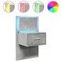 Wand-Nachttisch mit LED-Lichtern in Betongrau von , Nachttische - Ref: Foro24-848163, Preis: 57,56 €, Rabatt: %