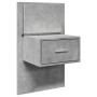 Wall-mounted bedside table with LED lights in concrete gray by , Nightstands - Ref: Foro24-848163, Price: 58,46 €, Discount: %