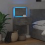 Wall-mounted bedside table with LED lights in concrete gray by , Nightstands - Ref: Foro24-848163, Price: 58,46 €, Discount: %