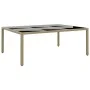 Gartentisch gehärtetes Glas synthetisches Rattan beige 200x150x75 cm von vidaXL, Gartentische - Ref: Foro24-310588, Preis: 23...