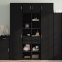 Tall black engineered wood sideboard 70x42.5x185 cm by , Sideboards - Ref: Foro24-3281463, Price: 151,26 €, Discount: %