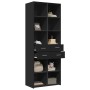Hoher schwarzer Schrank aus Spanplatte, 70x42,5x185 cm. von , Sideboards - Ref: Foro24-3281463, Preis: 151,26 €, Rabatt: %