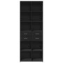 Hoher schwarzer Schrank aus Spanplatte, 70x42,5x185 cm. von , Sideboards - Ref: Foro24-3281463, Preis: 151,26 €, Rabatt: %
