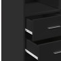 Hoher schwarzer Schrank aus Spanplatte, 70x42,5x185 cm. von , Sideboards - Ref: Foro24-3281463, Preis: 151,26 €, Rabatt: %