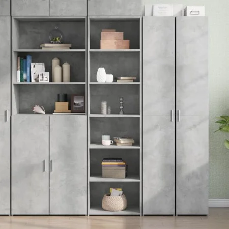 Tall gray engineered wood sideboard 50x41x185 cm by , Sideboards - Ref: Foro24-3281683, Price: 102,37 €, Discount: %