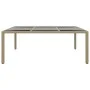 Gartentisch gehärtetes Glas synthetisches Rattan beige 200x150x75 cm von vidaXL, Gartentische - Ref: Foro24-310588, Preis: 23...
