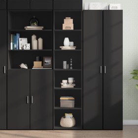 Hoher schwarzer Schrank aus Spanplatte, 45x41x185 cm. von , Sideboards - Ref: Foro24-3281674, Preis: 103,89 €, Rabatt: %