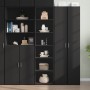 Tall black engineered wood sideboard 45x41x185 cm by , Sideboards - Ref: Foro24-3281674, Price: 103,89 €, Discount: %