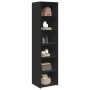Tall black engineered wood sideboard 45x41x185 cm by , Sideboards - Ref: Foro24-3281674, Price: 103,89 €, Discount: %