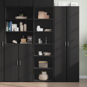 Aparador alto madera de ingeniería negro 50x41x185 cm de , Aparadores - Ref: Foro24-3281681, Precio: 106,83 €, Descuento: %