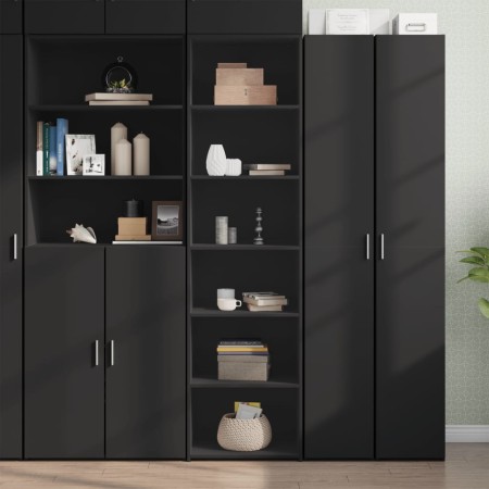Schwarzer hoher Schrank aus Spanplatte 50x41x185 cm von , Sideboards - Ref: Foro24-3281681, Preis: 106,83 €, Rabatt: %