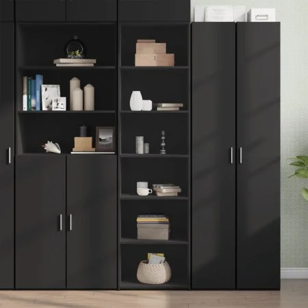 Schwarzer hoher Schrank aus Spanplatte 50x41x185 cm von , Sideboards - Ref: Foro24-3281681, Preis: 106,48 €, Rabatt: %
