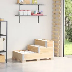 Raised flowerbed with 3 levels made of solid pine wood, 120x80 cm. by , Pots and planters - Ref: Foro24-4010309, Price: 79,81...