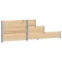 Raised flowerbed with 3 levels made of solid pine wood, 120x80 cm. by , Pots and planters - Ref: Foro24-4010309, Price: 79,81...