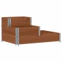 Elevated flowerbed with 3 levels made of solid brown pine wood, 120x80cm. by , Pots and planters - Ref: Foro24-4010316, Price...