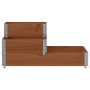 Elevated flowerbed with 3 levels made of solid brown pine wood, 120x80cm. by , Pots and planters - Ref: Foro24-4010316, Price...
