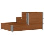Elevated flowerbed with 3 levels made of solid brown pine wood, 120x80cm. by , Pots and planters - Ref: Foro24-4010316, Price...