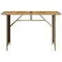Garden table with beige PE rattan wood surface 110x68x70 cm by , Garden tables - Ref: Foro24-366357, Price: 101,72 €, Discoun...
