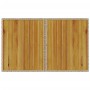 Mesa de jardín superficie de madera ratán PE beige 110x68x70 cm