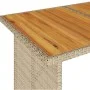 Garden table with beige PE rattan wood surface 110x68x70 cm by , Garden tables - Ref: Foro24-366357, Price: 101,72 €, Discoun...
