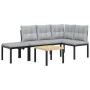 Gartenbankkissen 4-teilig, Stahl mit schwarzer Pulverbeschichtung. von , Gartensets - Ref: Foro24-3283652, Preis: 312,57 €, R...