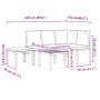 Garden bench cushions 4 pieces steel powder-coated black by , Garden sets - Ref: Foro24-3283652, Price: 316,27 €, Discount: %