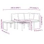 Gartenbankkissen 4-teilig, Stahl mit schwarzer Pulverbeschichtung. von , Gartensets - Ref: Foro24-3283652, Preis: 312,57 €, R...