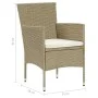 Gartenstühle 4 Einheiten beiges synthetisches Rattan von vidaXL, Gartenstühle - Ref: Foro24-310564, Preis: 249,15 €, Rabatt: %
