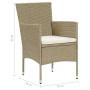 Gartenstühle 4 Einheiten beiges synthetisches Rattan von vidaXL, Gartenstühle - Ref: Foro24-310564, Preis: 240,85 €, Rabatt: %