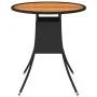 Garten-Esstisch aus schwarzem Akazien-Kunstrattan, Ø 70 cm von vidaXL, Gartentische - Ref: Foro24-310466, Preis: 62,56 €, Rab...