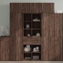 Tall brown oak veneer sideboard 70x42.5x185 cm by , Sideboards - Ref: Foro24-3281468, Price: 167,11 €, Discount: %