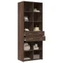 Tall brown oak veneer sideboard 70x42.5x185 cm by , Sideboards - Ref: Foro24-3281468, Price: 164,84 €, Discount: %