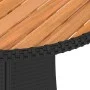 Garten-Esstisch aus schwarzem Akazien-Kunstrattan, Ø 70 cm von vidaXL, Gartentische - Ref: Foro24-310466, Preis: 62,56 €, Rab...