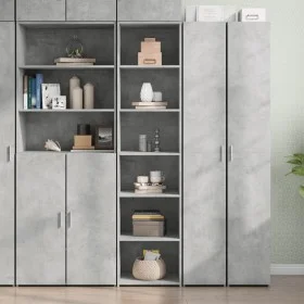 Tall engineered wood sideboard in gray concrete 45x41x185 cm by , Sideboards - Ref: Foro24-3281676, Price: 96,57 €, Discount: %
