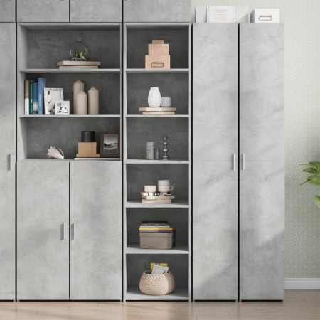 Hoher Schrank aus grauem Beton-Ingenieurholz 45x41x185 cm von , Sideboards - Ref: Foro24-3281676, Preis: 97,79 €, Rabatt: %