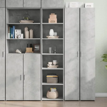 Tall engineered wood sideboard in gray concrete 45x41x185 cm by , Sideboards - Ref: Foro24-3281676, Price: 96,57 €, Discount: %