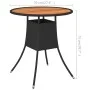 Garten-Esstisch aus schwarzem Akazien-Kunstrattan, Ø 70 cm von vidaXL, Gartentische - Ref: Foro24-310466, Preis: 62,56 €, Rab...
