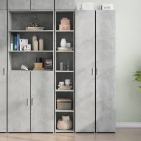 Tall engineered wood sideboard in gray concrete 30x41x185 cm by , Sideboards - Ref: Foro24-846414, Price: 81,64 €, Discount: %
