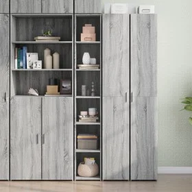 Tall Sonoma Gray Engineered Wood Sideboard 30x41x185 cm by , Sideboards - Ref: Foro24-846416, Price: 84,07 €, Discount: %