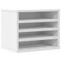 Wooden white engineering desktop organizer 36x26x29.5 cm by , Classification and organization - Ref: Foro24-848045, Price: 39...