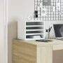 Wooden white engineering desktop organizer 36x26x29.5 cm by , Classification and organization - Ref: Foro24-848045, Price: 39...