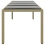 Gartentisch, Glasplatte, beiges synthetisches Rattan von vidaXL, Gartentische - Ref: Foro24-310594, Preis: 182,02 €, Rabatt: %