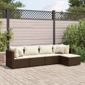 Garden furniture set, 5 pieces, with brown synthetic rattan cushions. by , Garden sets - Ref: Foro24-3308057, Price: 308,93 €...