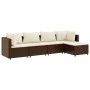 Garden furniture set, 5 pieces, with brown synthetic rattan cushions. by , Garden sets - Ref: Foro24-3308057, Price: 308,63 €...
