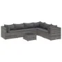 7-piece garden furniture set with gray synthetic rattan cushions by , Garden sets - Ref: Foro24-3308146, Price: 497,27 €, Dis...