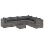 Gartenmöbel-Set 7-teilig und Kissen aus grauem Kunst-Rattan von , Gartensets - Ref: Foro24-3308146, Preis: 487,58 €, Rabatt: %