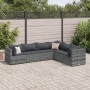 Set de muebles de jardín 6 pzas y cojines ratán sintético gris de , Conjuntos de jardín - Ref: Foro24-3308138, Precio: 419,94 €