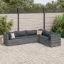 Set de muebles de jardín 6 pzas y cojines ratán sintético gris de , Conjuntos de jardín - Ref: Foro24-3308138, Precio: 431,62...